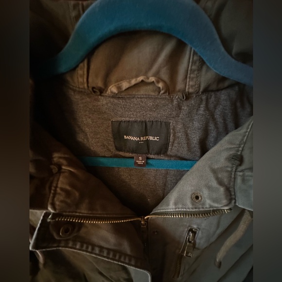 Banana Republic size small olive green hooded twill Adirondack barn jacket . - Picture 4 of 13